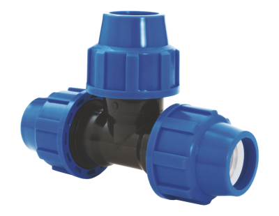 Тройник компрессионный соединительный 20*20*20 PN16 Poliext (02130010)